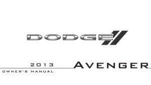 2013 dodge avenger owner manual