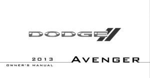 2013 dodge avenger owner's manual