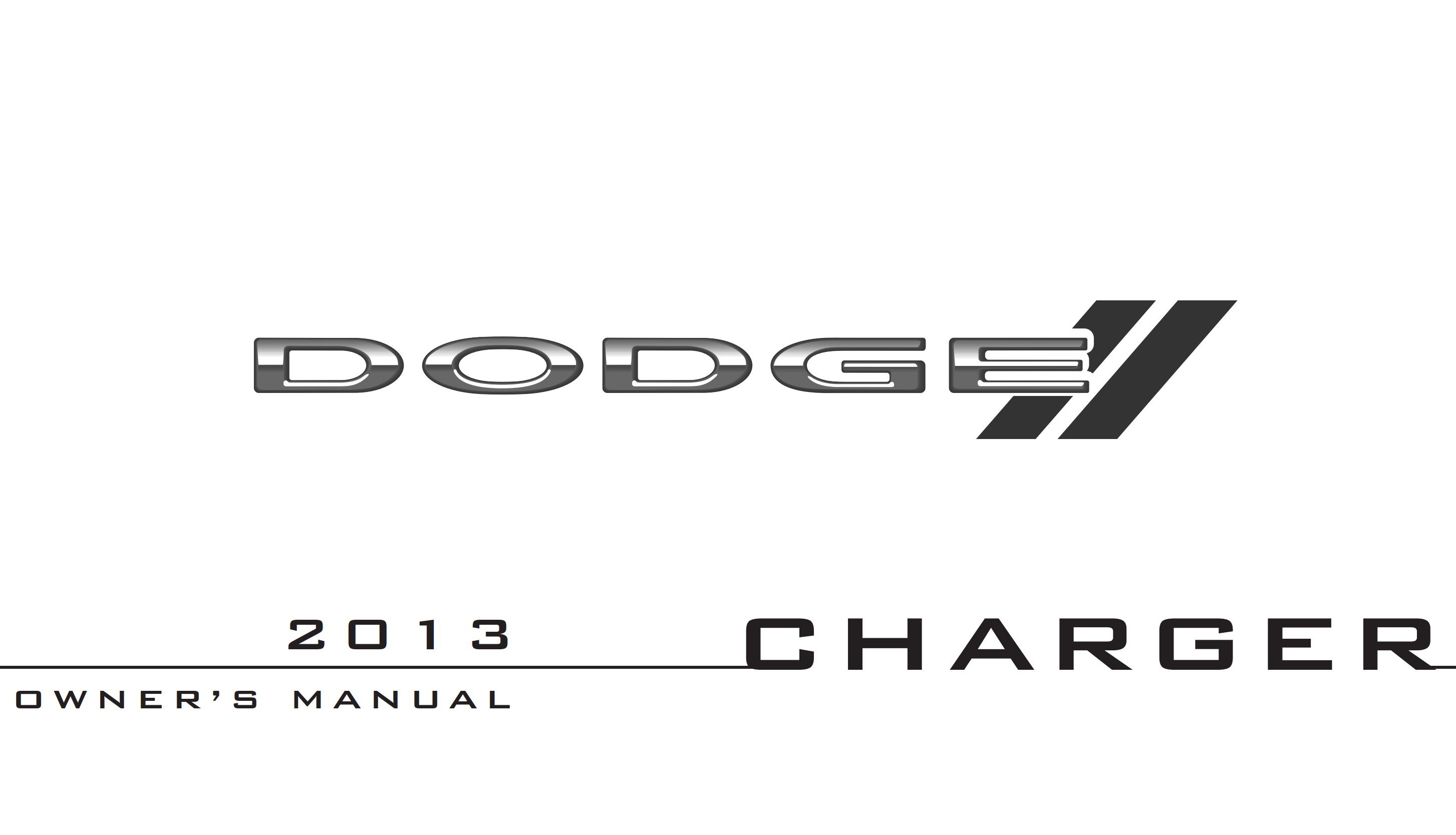 2013 dodge charger owner manual