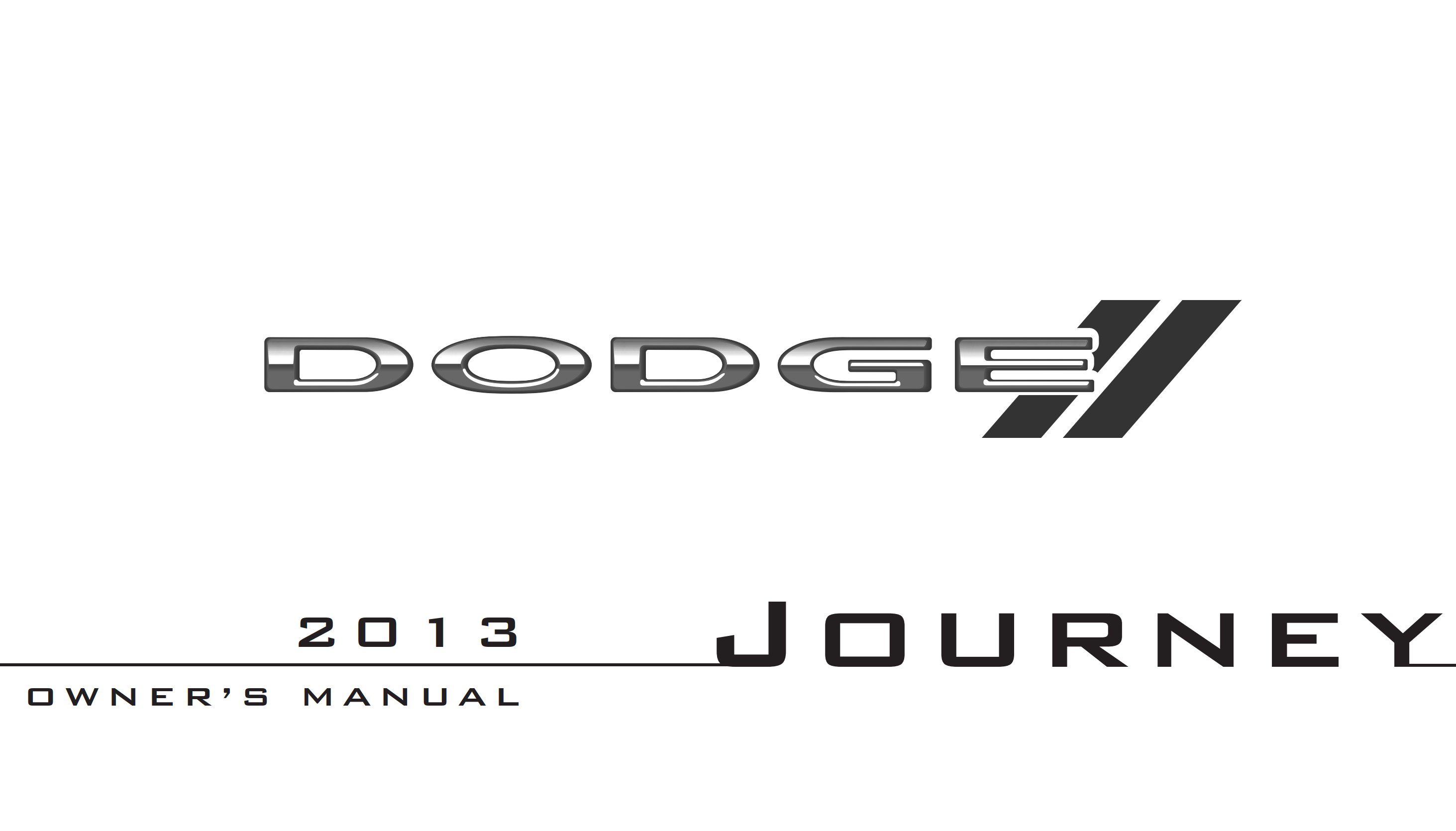 2013 dodge journey owner manual