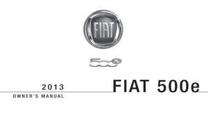 2013 fiat 500e owner manual