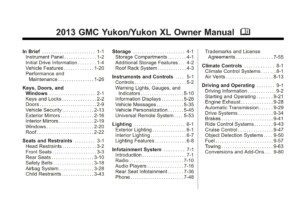 2013 gmc yukon xl owner's manual