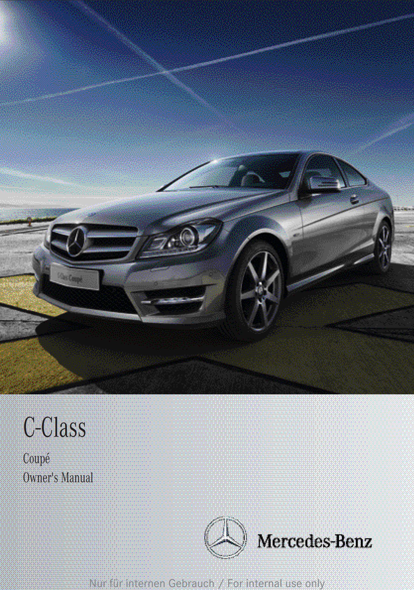 2013 mercedes benz c class coupe owner's manual