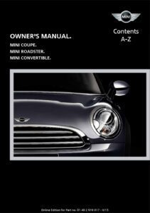 2013 mini cooper convertible owner's manual