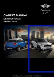 2013 mini countryman owner's manual