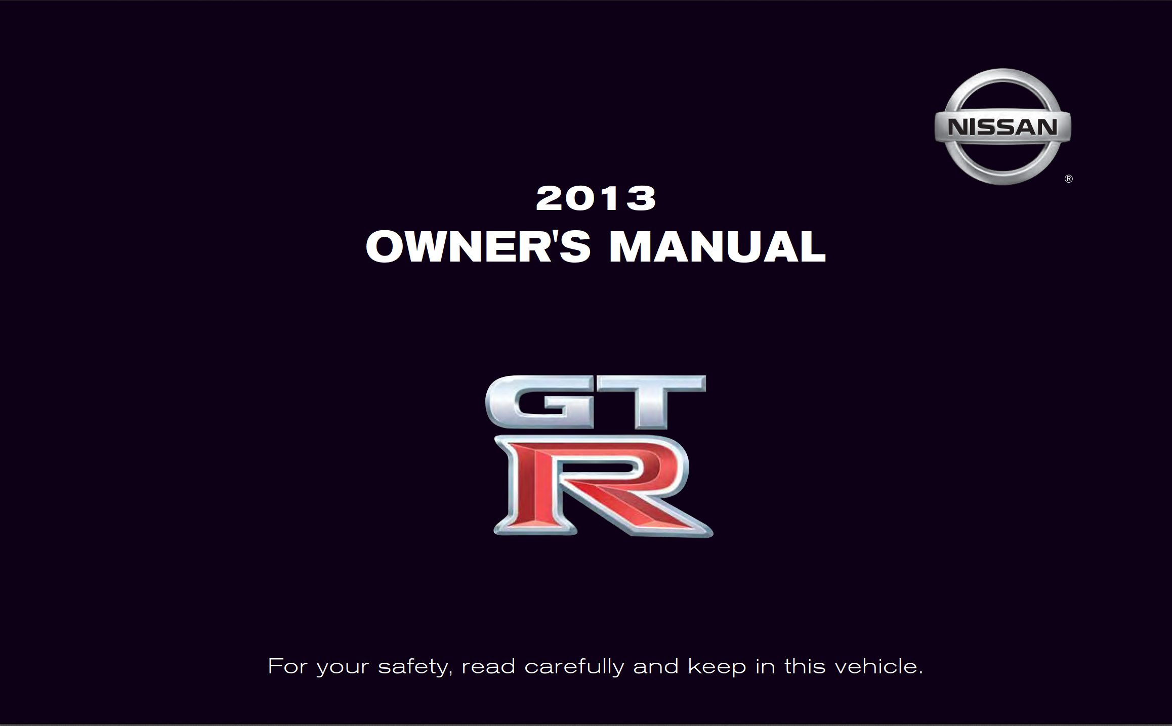 2013 nissan gtr owner's manual