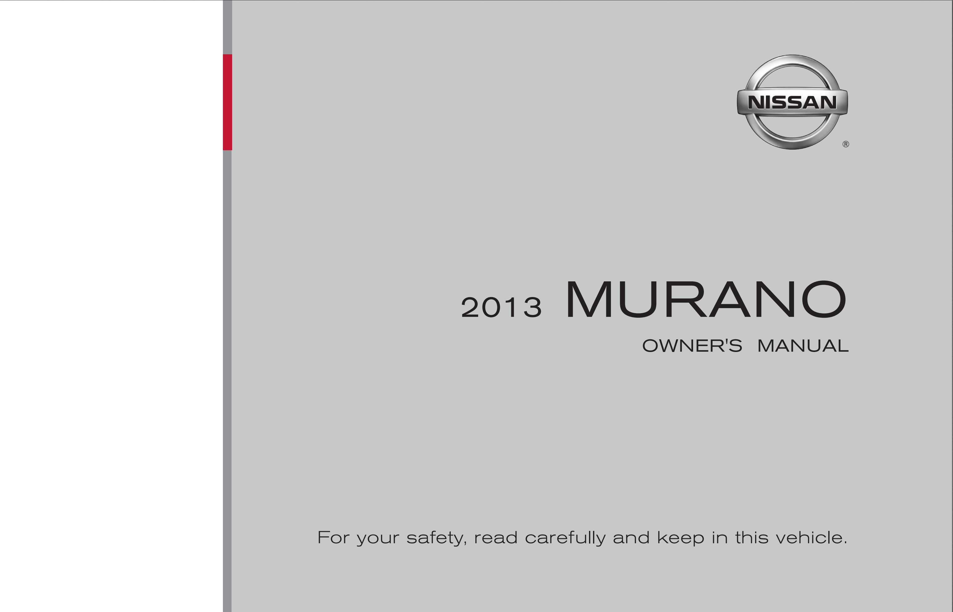 2013 nissan murano owner's manual