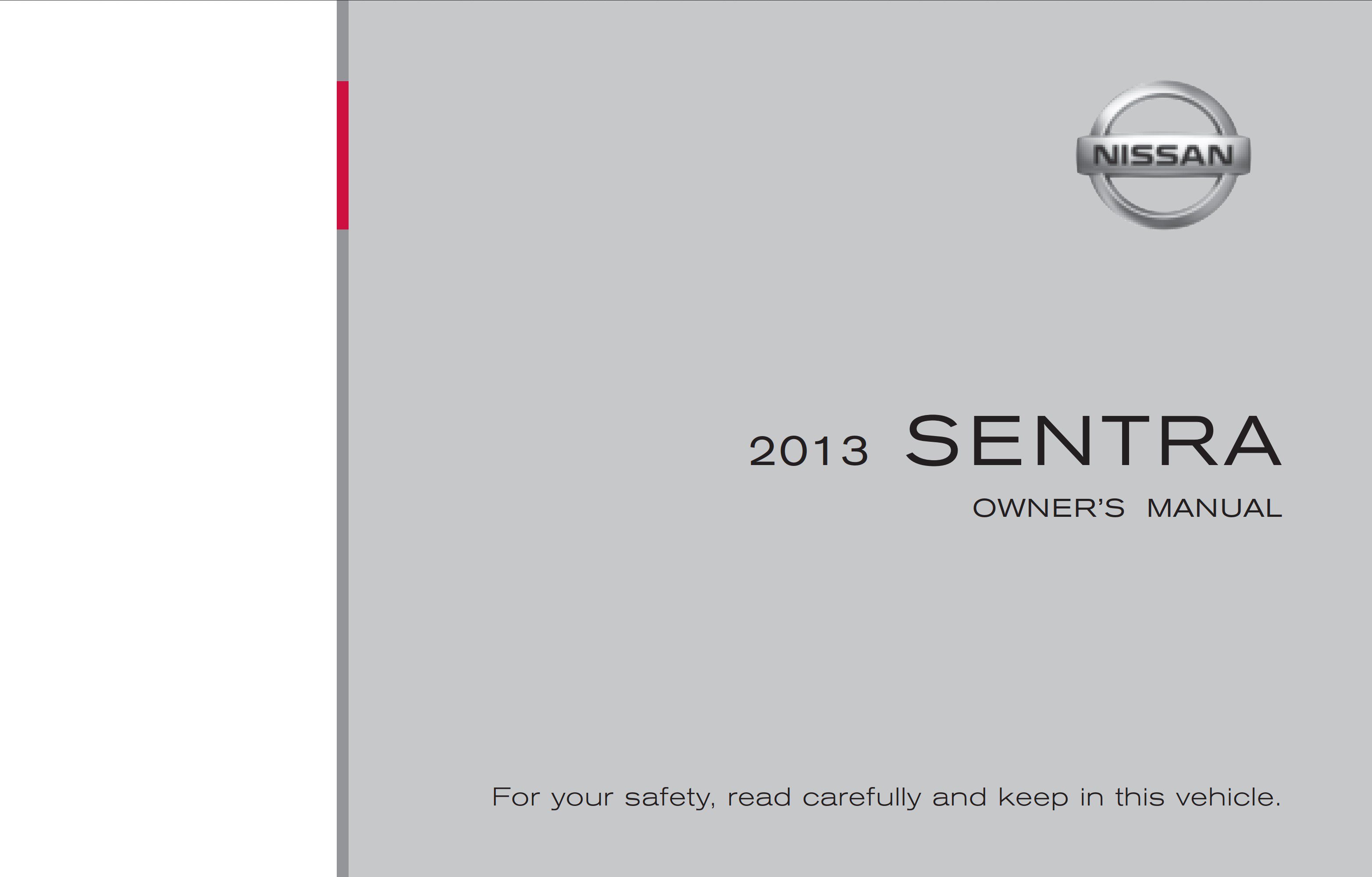 2013 nissan sentra owner's manual