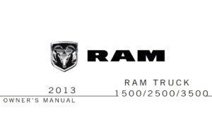 2013 ram truck 1500 2500 3500 owner manual