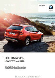 2014 bmw x1 owner's manual