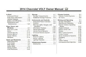 2014 chevrolet volt owner's manual