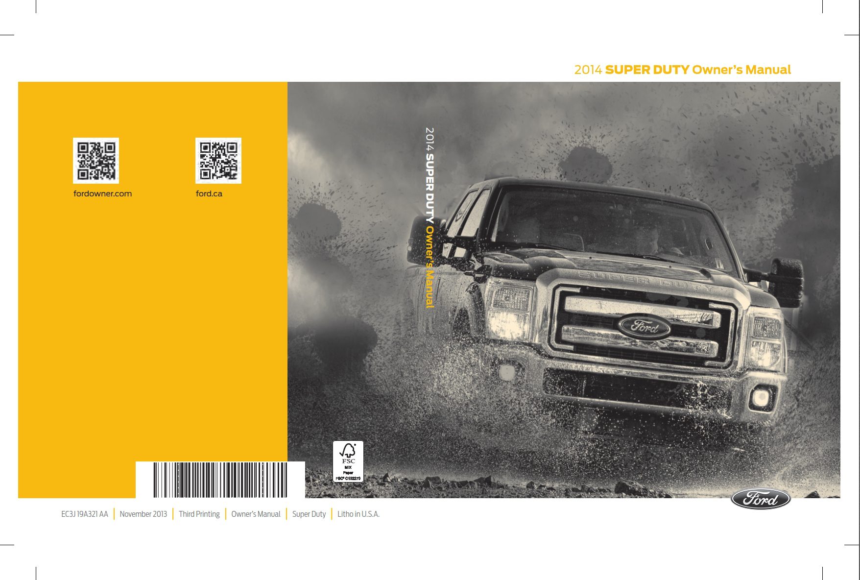 2014 ford f250 super duty owner's manual