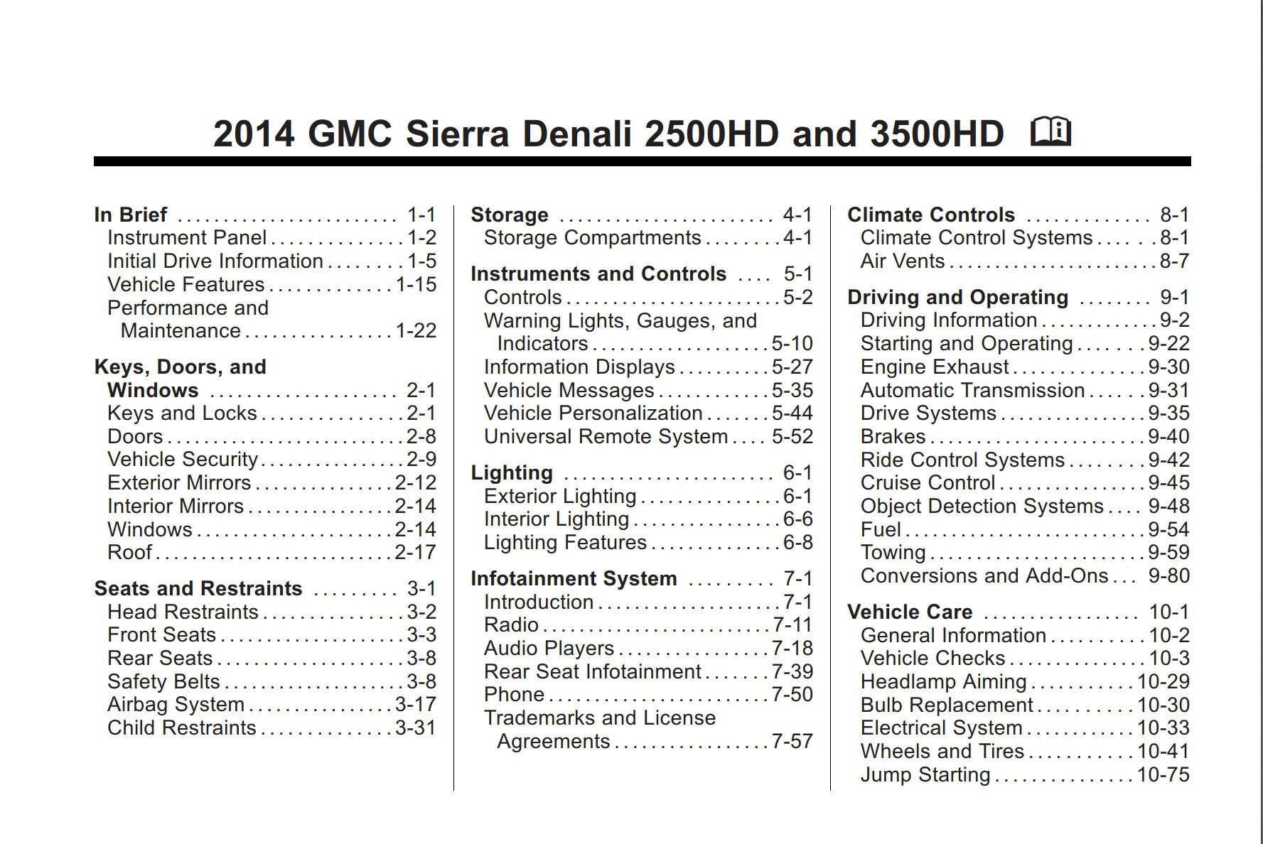 2014 gmc sierra denali 2500hd and 3500hd owner manual