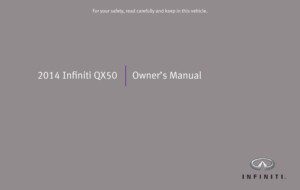 2014 infiniti qx50 owner's manual