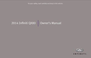 2014 infiniti qx80 owner's manual