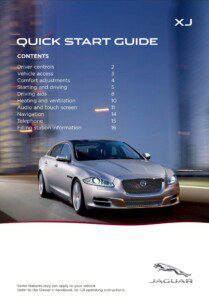 2014 jaguar xj owner's manual