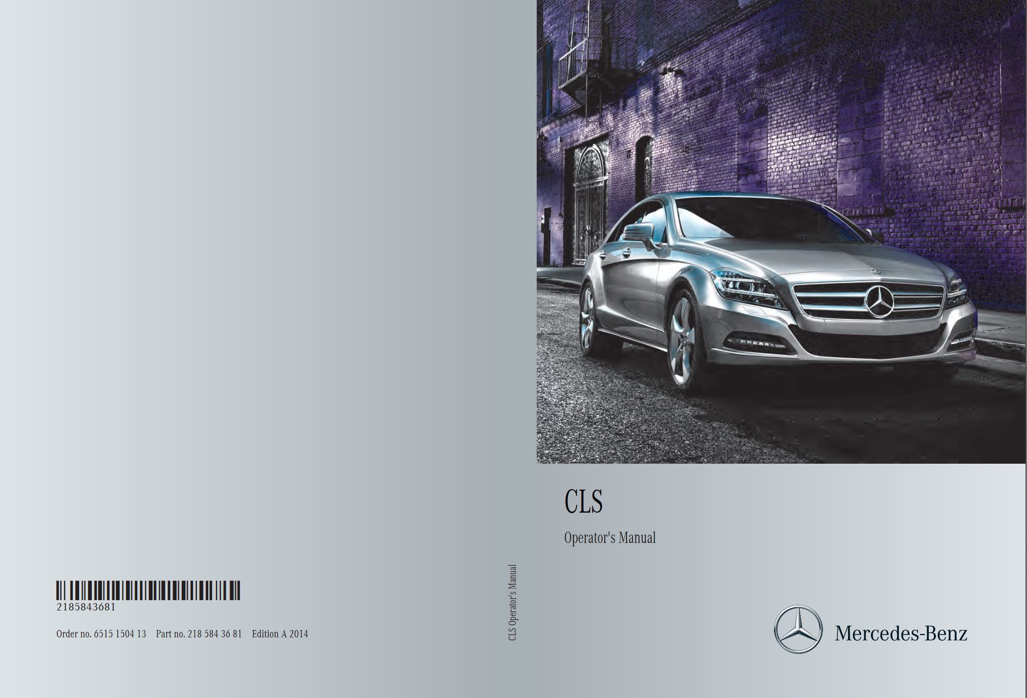 2014 mercedes benz cls owner's manual