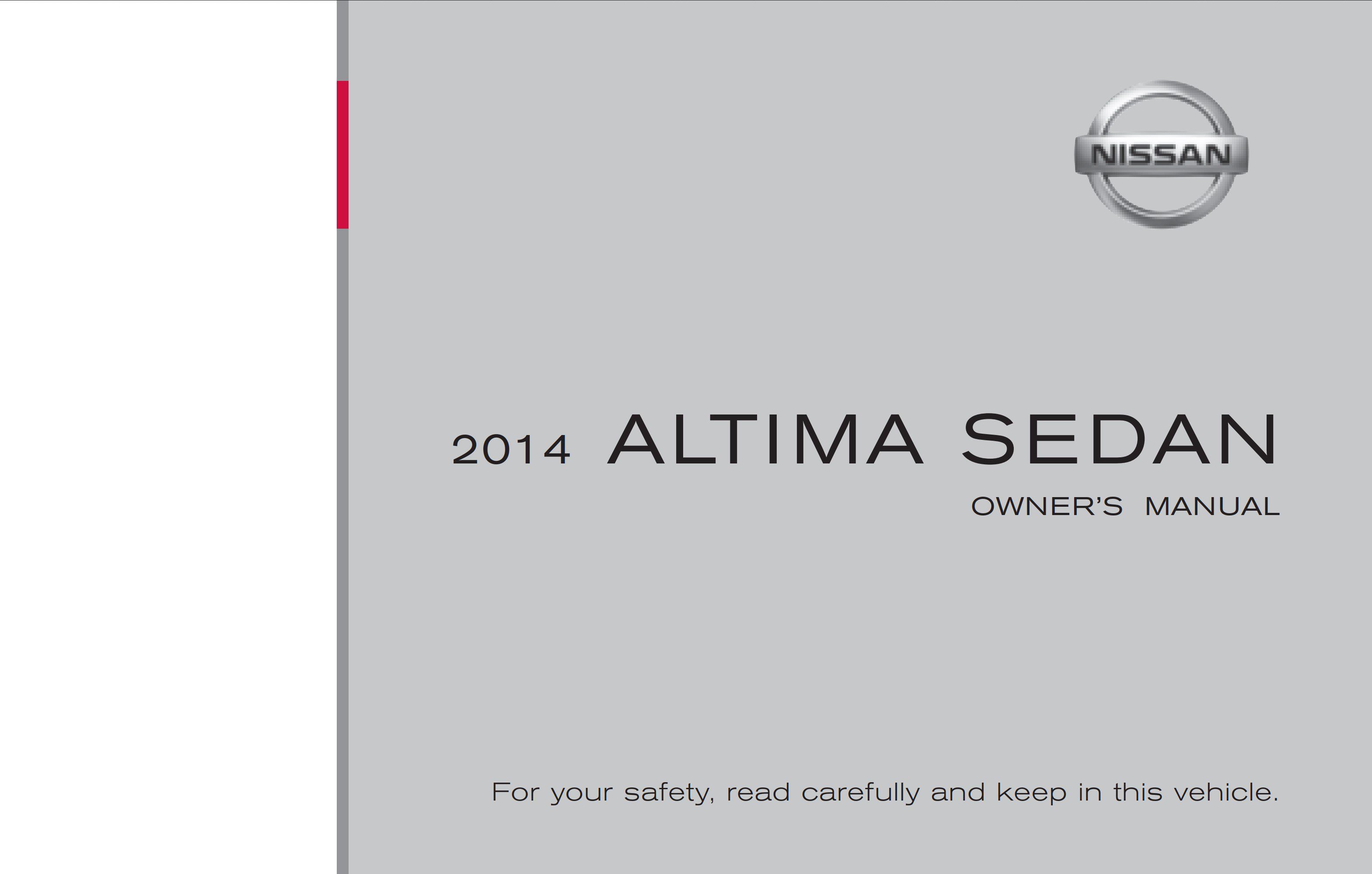 2014 nissan altima sedan owner's manual