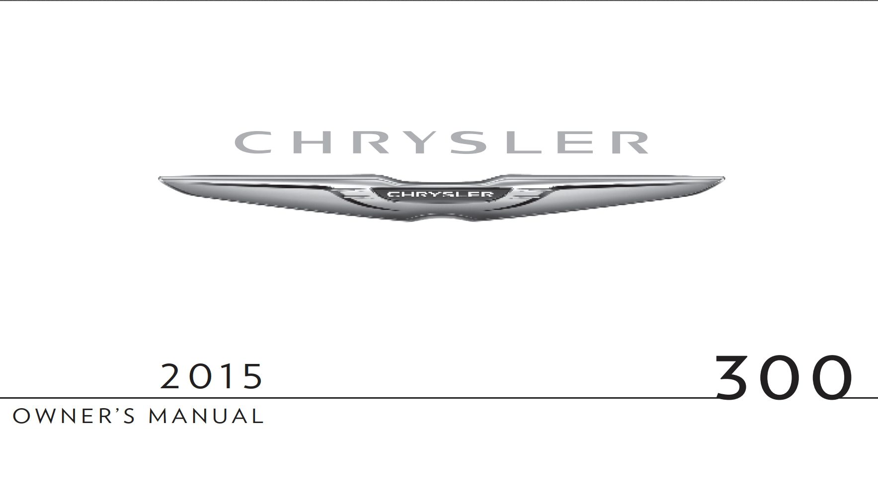 2015 chrysler 300 owner manual