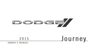 2015 dodge journey owner manual