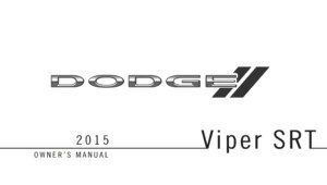 2015 dodge viper srt owner manual