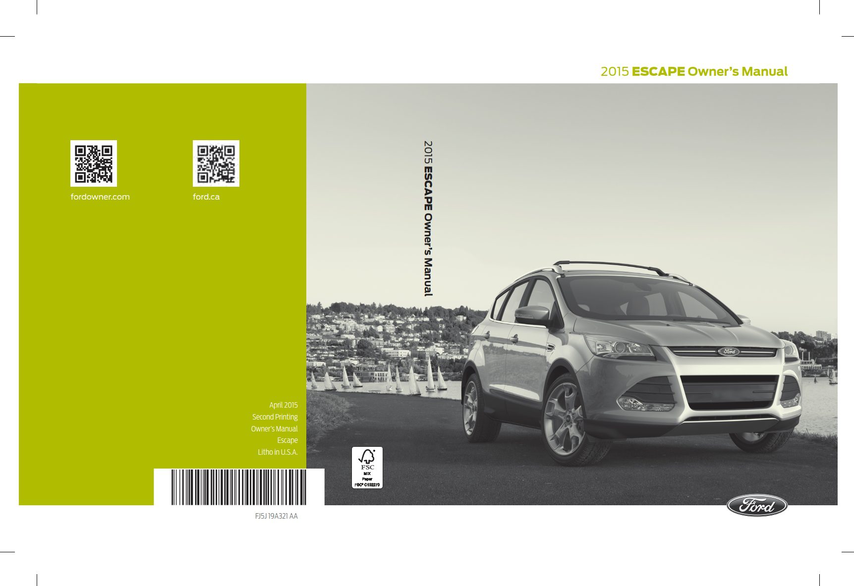 2015 ford escape owner's manual