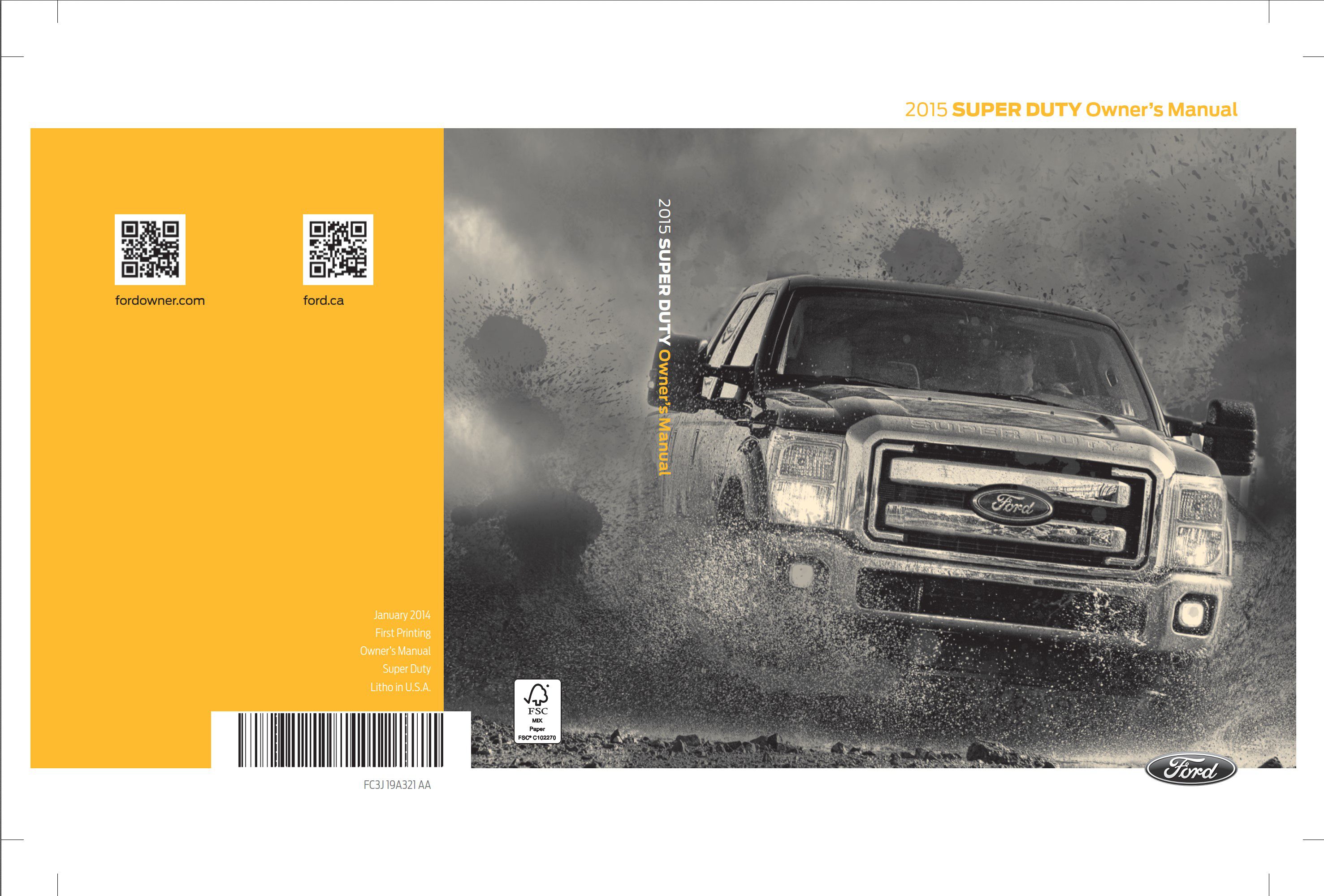 2015 ford f250 super duty owner's manual