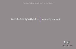 2015 infiniti q50 hybrid owner's manual