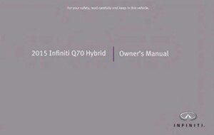 2015 infiniti q70 hybrid owner's manual