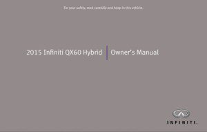 2015 infiniti qx60 hybrid owner's manual