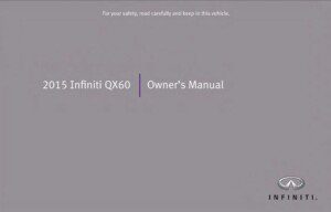 2015 infiniti qx60 owner's manual