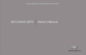 2015 infiniti qx70 owner's manual