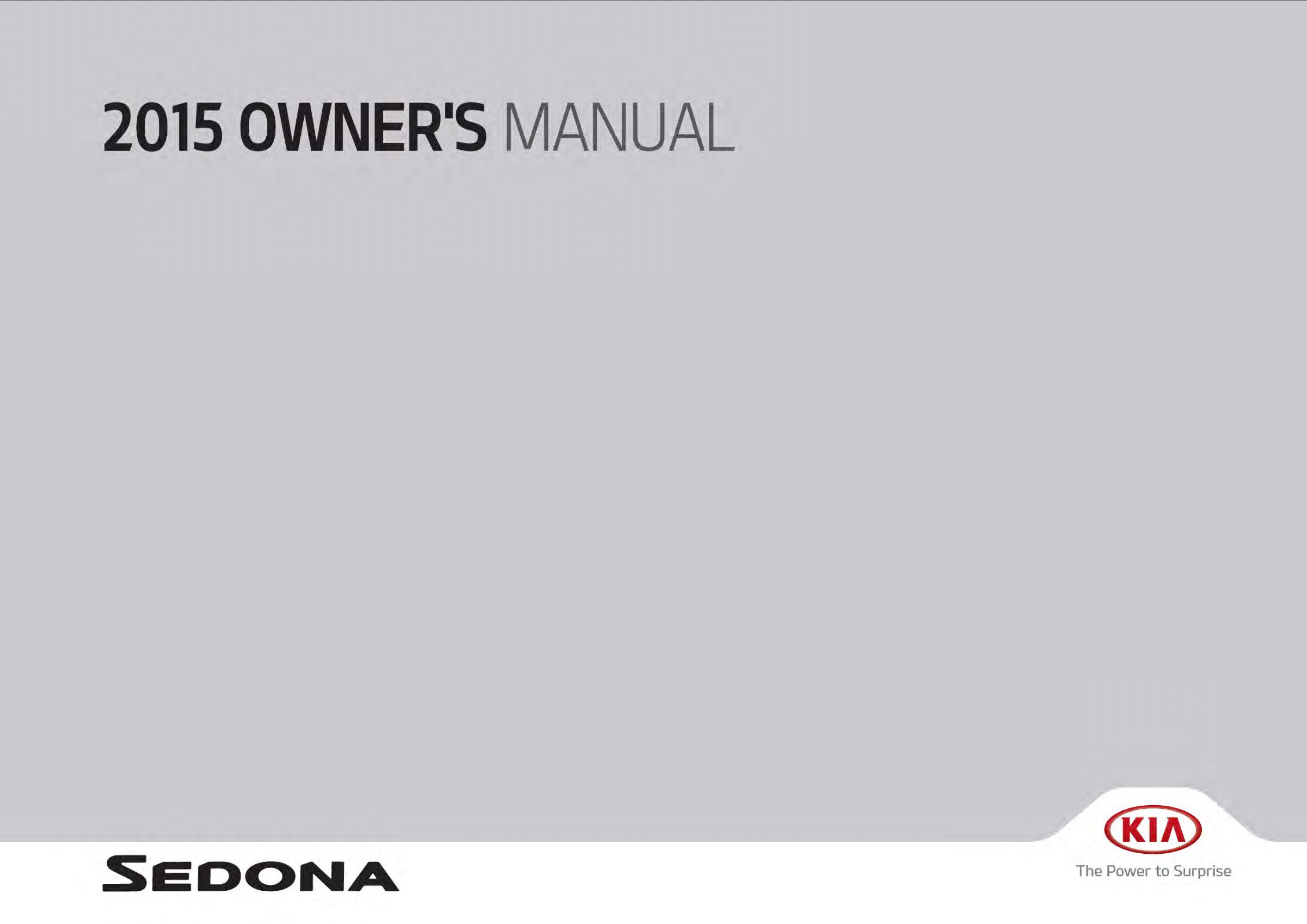 2015 kia sedona owner manual