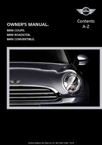 2015 mini coupe roadster convertible owner's manual