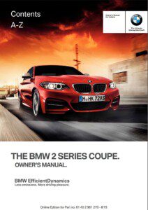 2016 bmw 2 series owner's manual