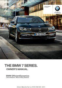 2016 bmw 7 series owner's manual