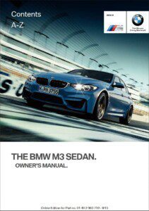 2016 bmw m3 owner's manual