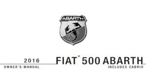 2016 fiat 500 abarth owner manual