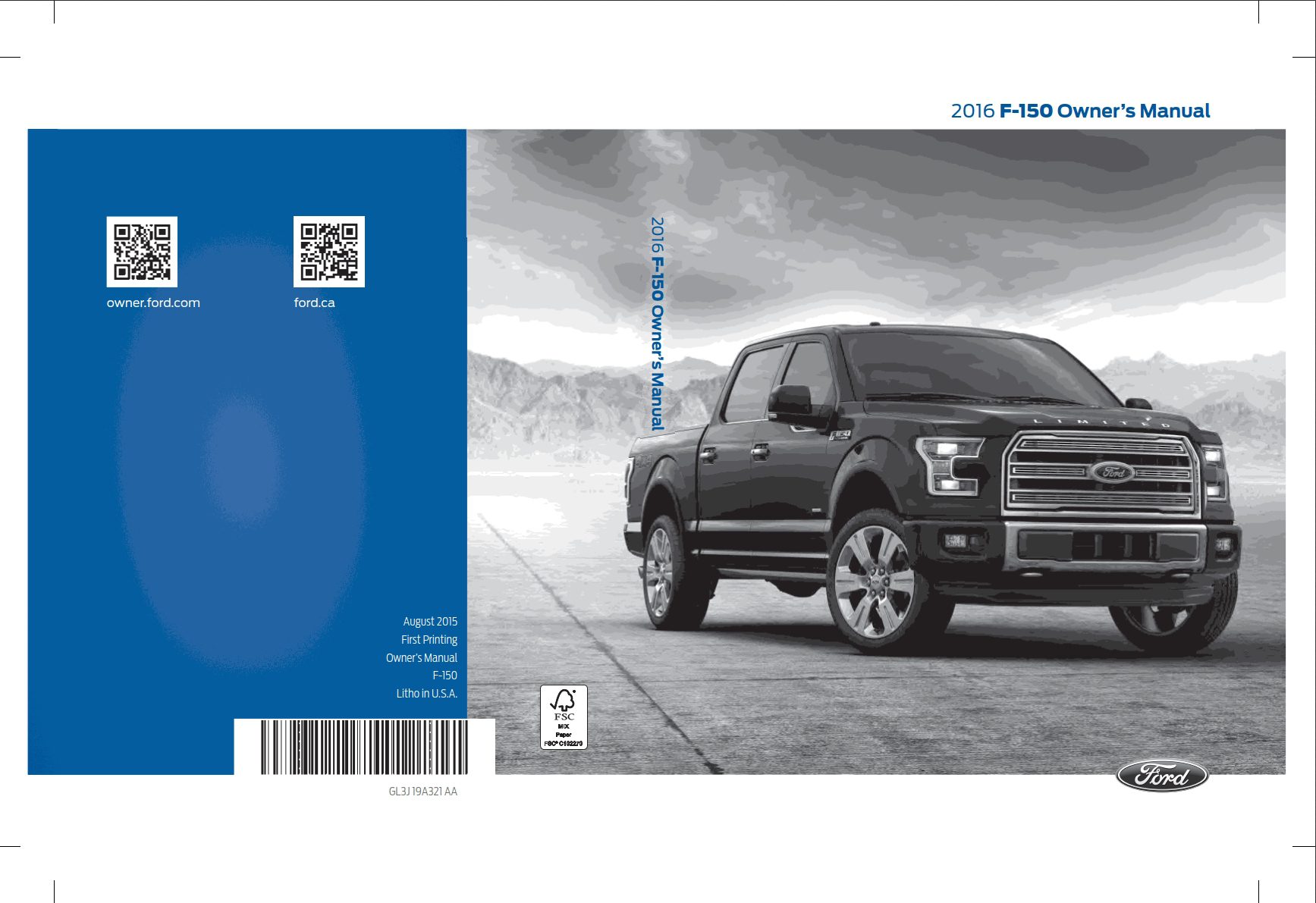 2016 ford f150 owner's manual