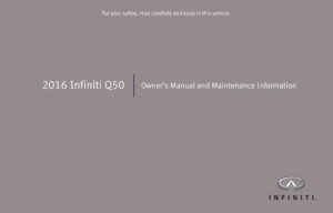 2016 infiniti q50 owner's manual