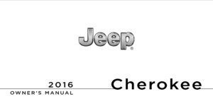 2016 jeep cherokee owner's manual