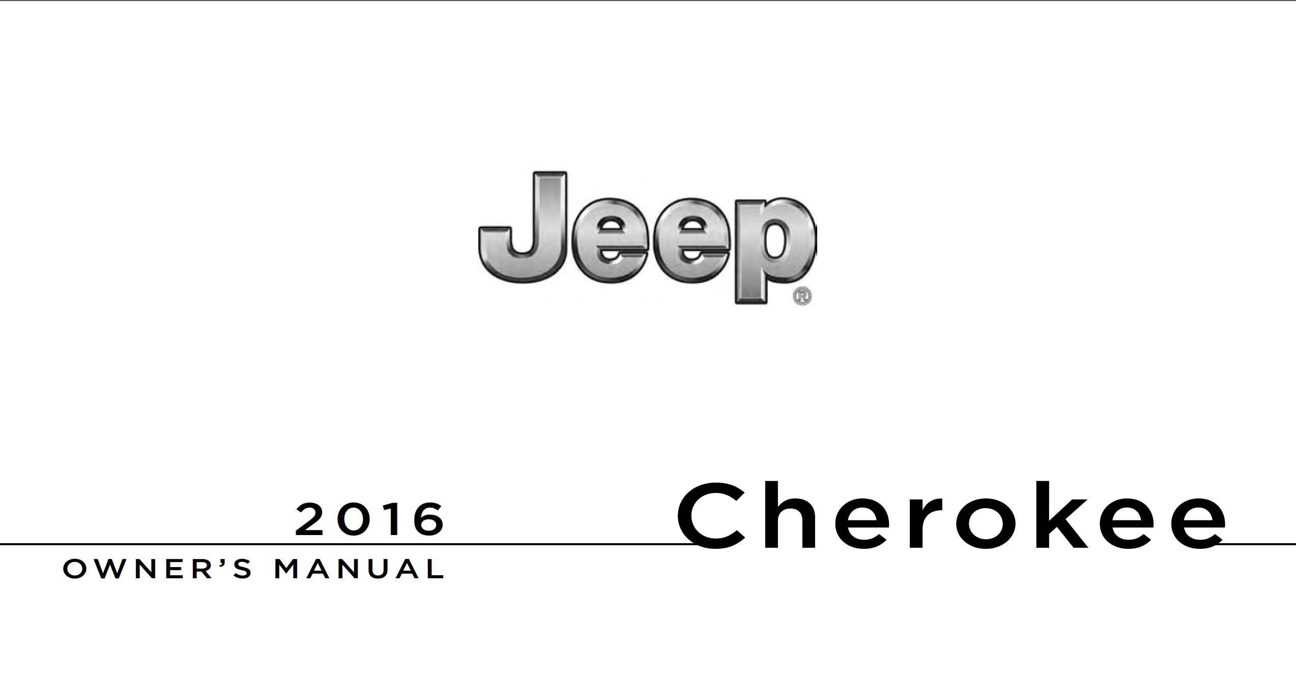 2016 jeep cherokee owner's manual