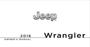 2016 jeep wrangler unlimited owner's manual