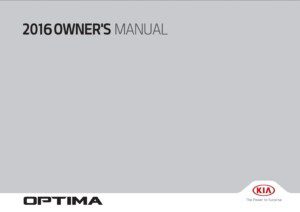 2016 kia optima owner manual