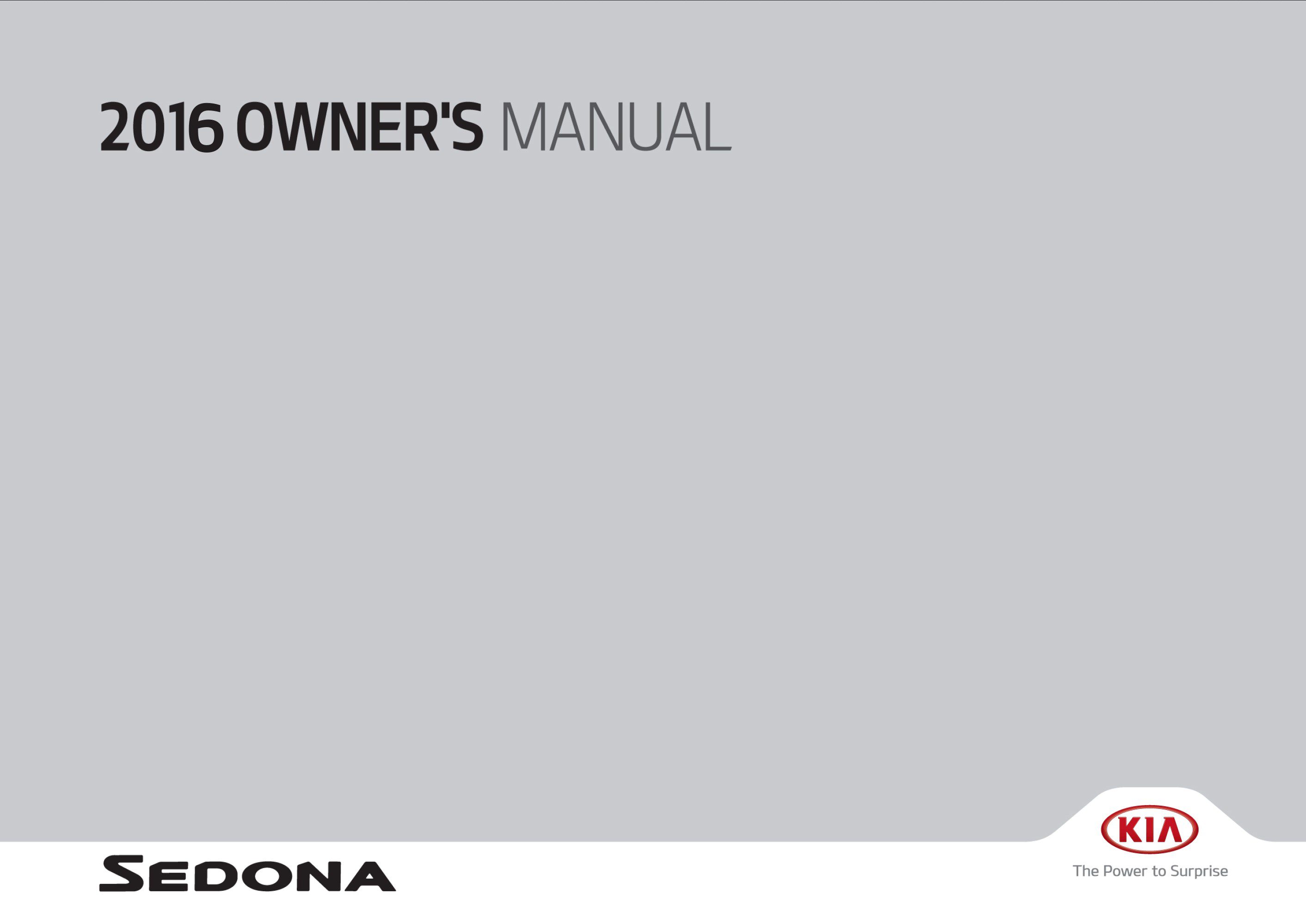 2016 kia sedona owner manual