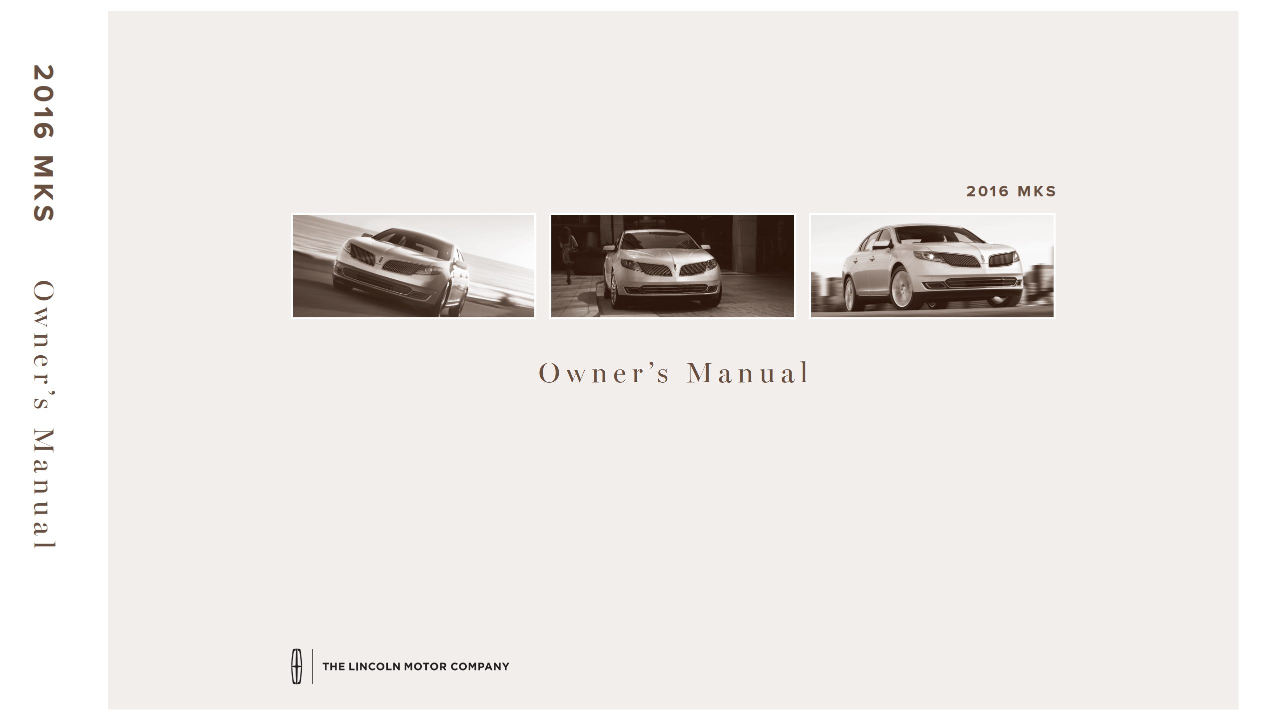 2016 lincoln mks owner's manual