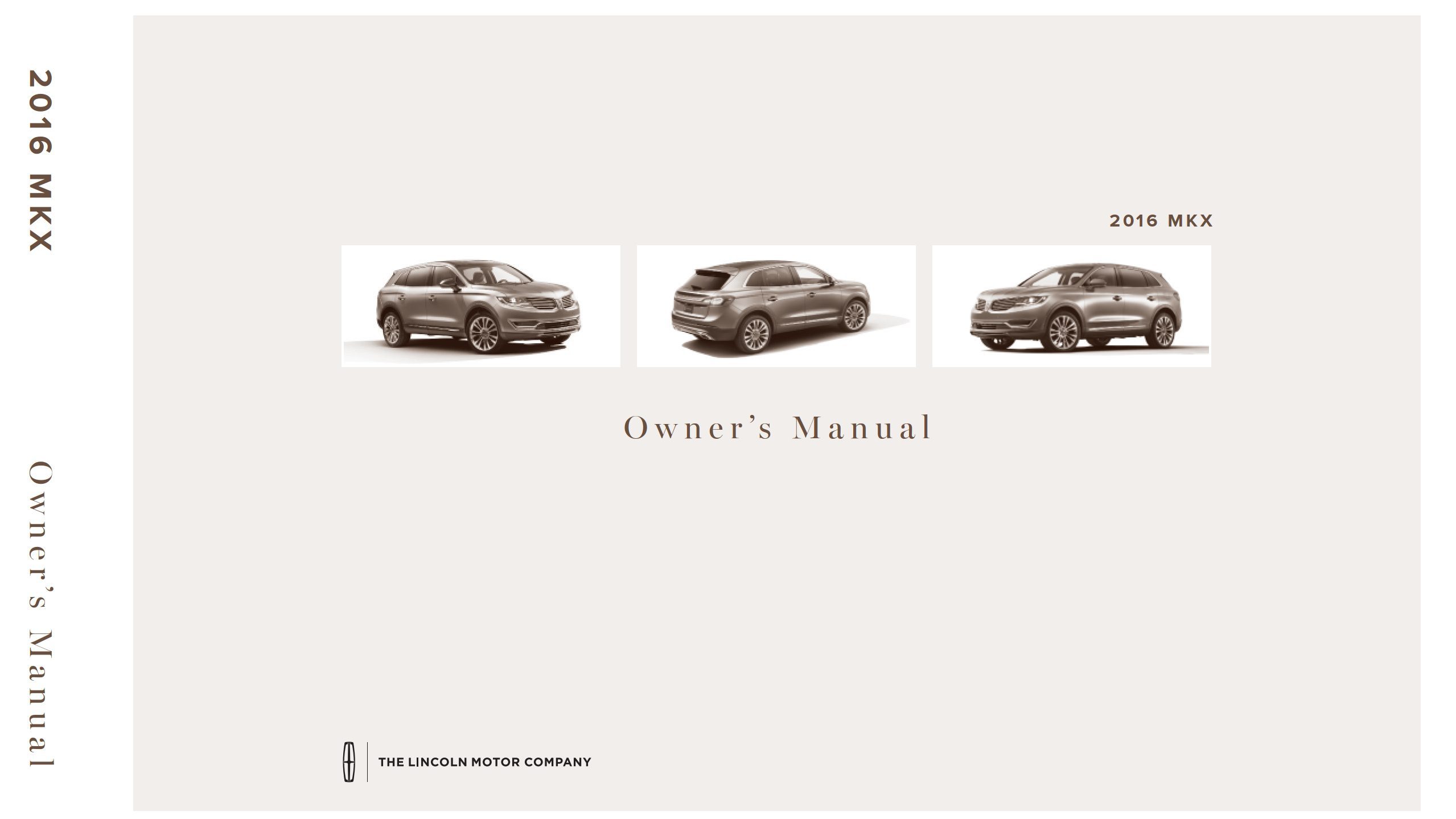 2016 lincoln mkx owner's manual