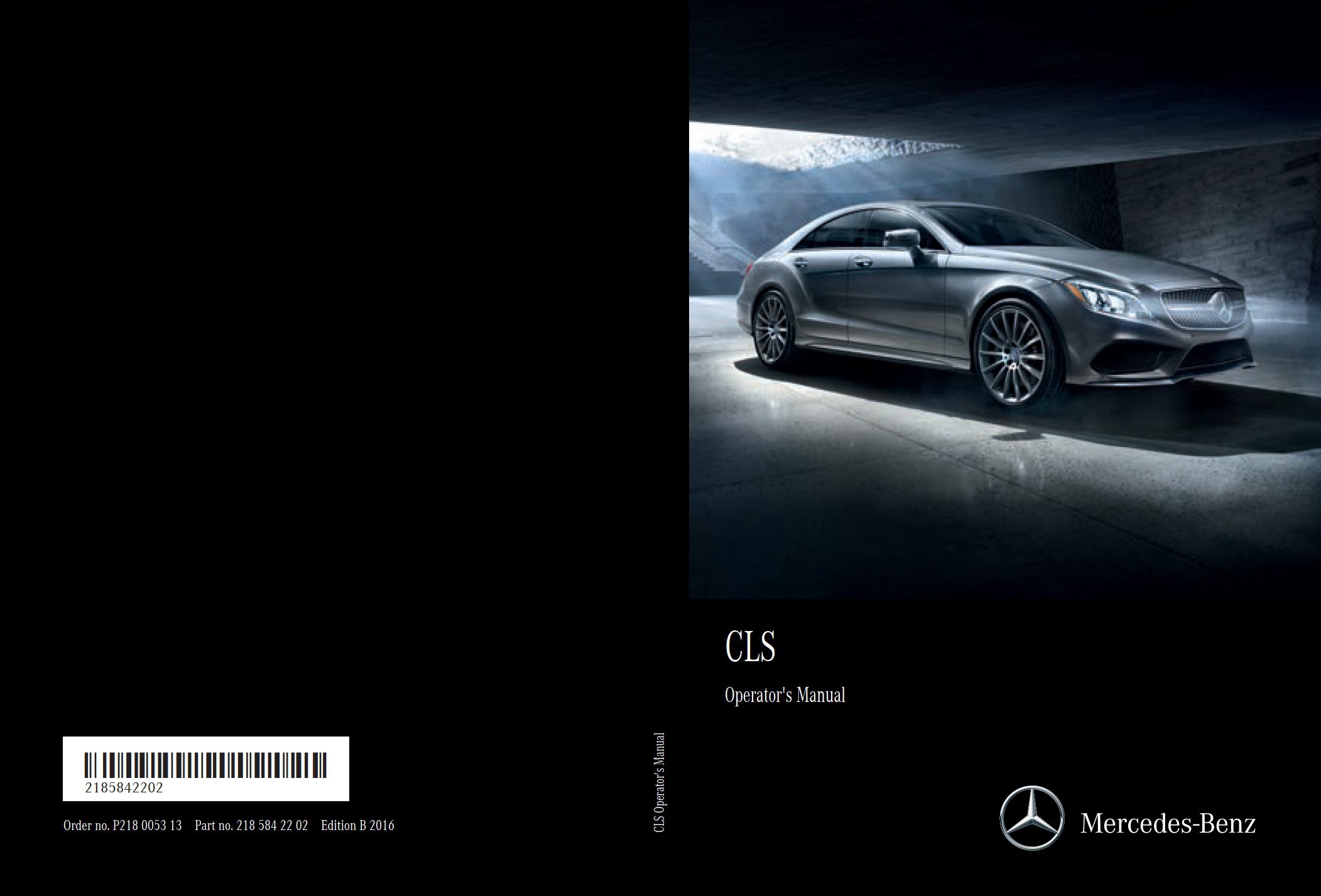 2016 mercedes benz cls owner's manual