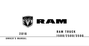 2016 ram 1500 2500 3500 owner's manual