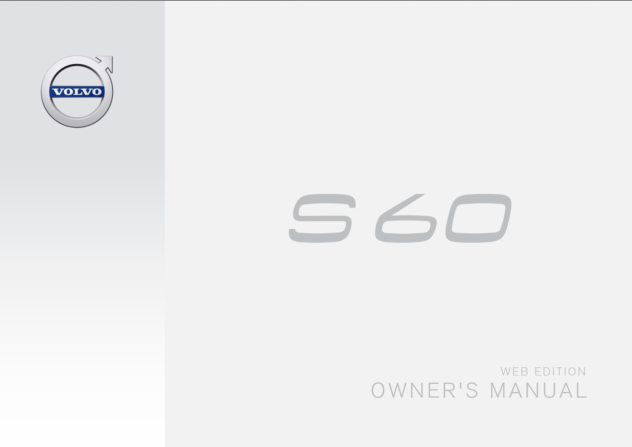 2016 volvo s60 owner's manual